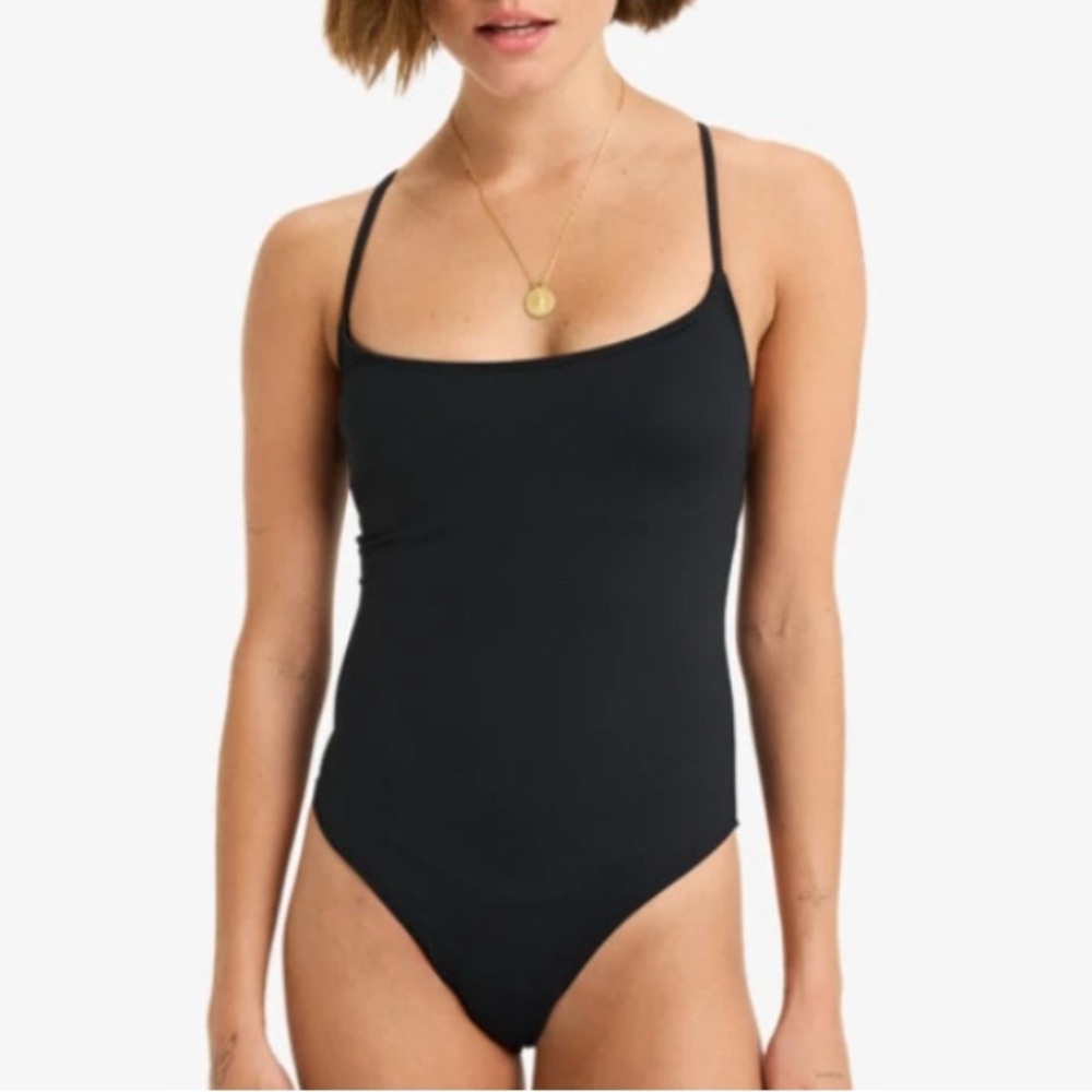 Roxy Beach Classics Strappy Op One-Piece Swimsuit for Women Black Size Large NWT